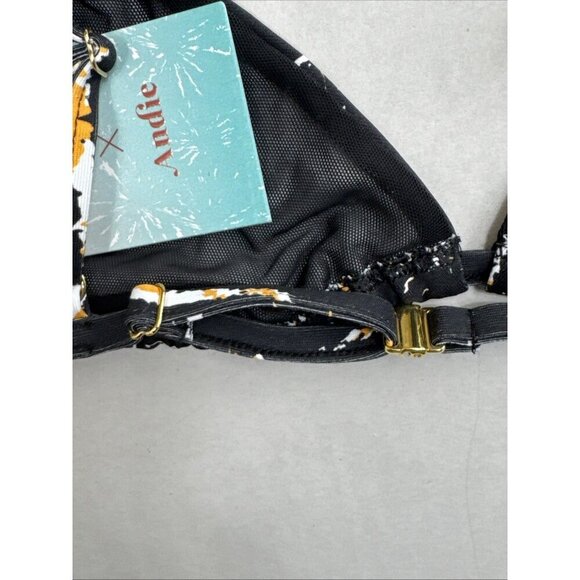 Demi Moore X Andie The Tropez String Bikini Top Black Burst NWT - Picture 5 of 14